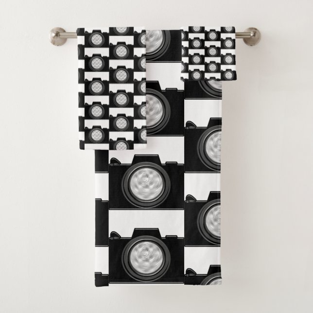 Camera Theme Bath Towel Set (Insitu)