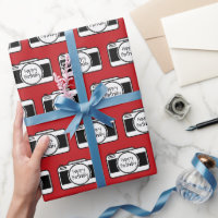 Camera with Birthday Text on Red