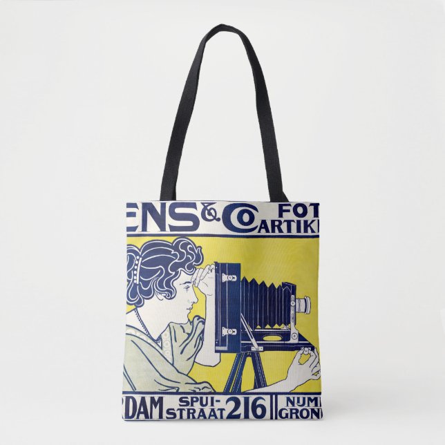 Camera Woman, Photographer, Van Caspel Tote Bag (Front)