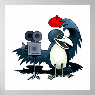 Cameraman Crow Poster