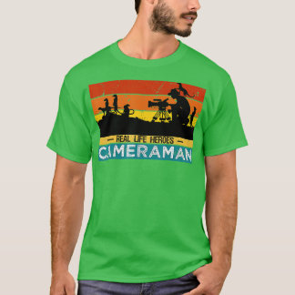 Cameraman Wildlife Videographer Gifts Funny Retro  T-Shirt