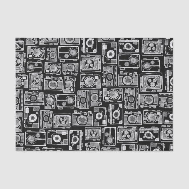 Cameras (Customisable background colour) Tissue Paper (Front)