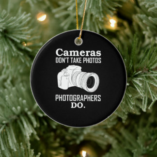 Cameras Don´T Take Photos Photographer Photography Ceramic Tree Decoration