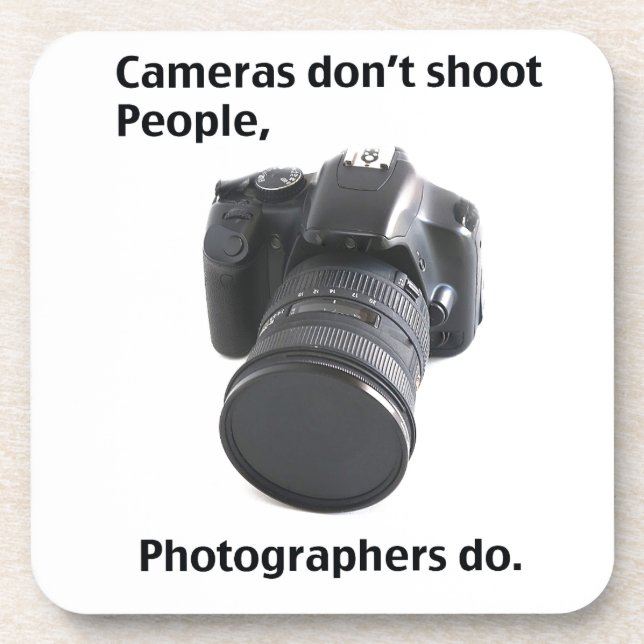 Cameras don't shoot people coaster (Front)