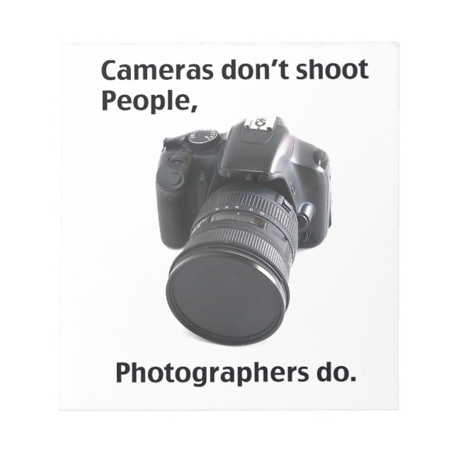 Cameras don't shoot people notepad (Front)