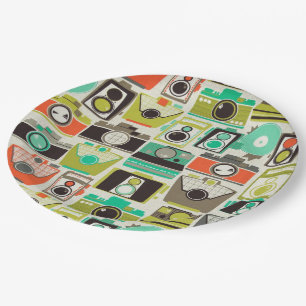 Cameras Retro Paper Plate