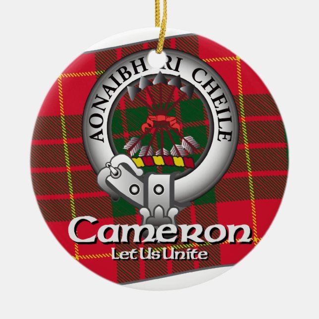 Cameron Clan Ceramic Tree Decoration (Front)