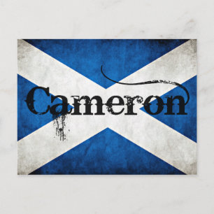 cameron grunge flag postcard