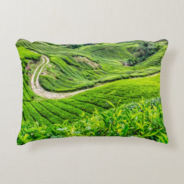 Cameron Highlands Tea Plantation Decorative Cushion (Front)