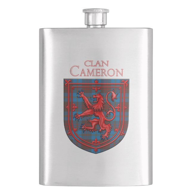 Cameron Hunting Tartan Scottish Plaid Hip Flask (Front)