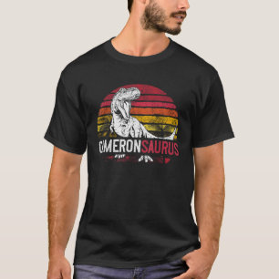 Cameron Saurus Funny Personalised Dinosaur T Rex N T-Shirt