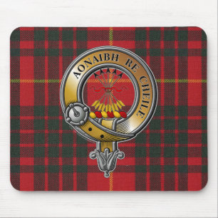 Cameron Tartan & Badge Mouse Pad