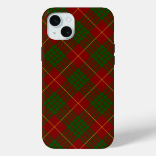 Cameron tartan red green plaid iPhone 15 mini case
