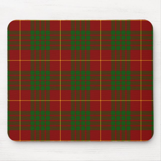 Cameron tartan red green plaid mouse pad (Front)