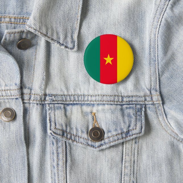 Cameroon 6 Cm Round Badge (In Situ)