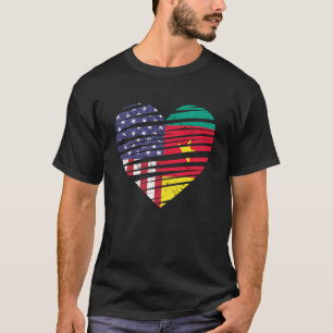Cameroon American Grown Heart USA Patriot Heritage T-Shirt