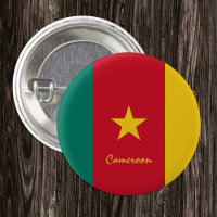 Cameroon button, patriotic Cameroon Flag fashion