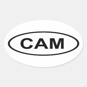 Cameroon "CAM" Oval Sticker