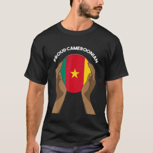 Cameroon Cameroonian Proud Heart Love Flag Hand Me T-Shirt