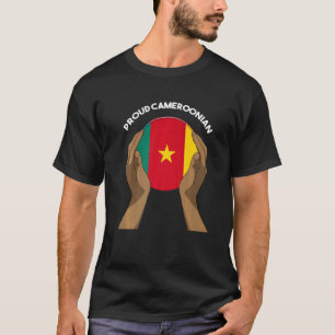 Cameroon Cameroonian Proud Heart Love Flag Hand Me T-Shirt