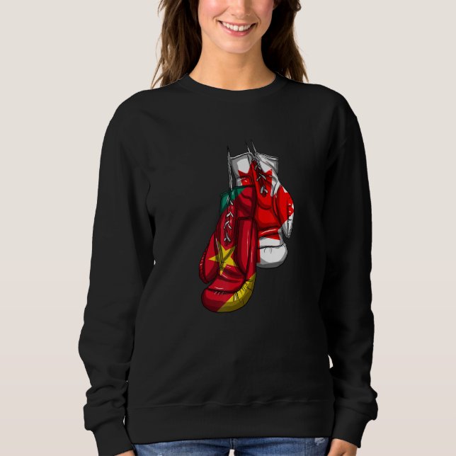 Cameroon Cameroonian UK Canada Canadian Flag Hand  Sweatshirt (Front)