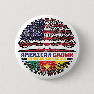 Cameroon Cameroonian US American USA United States 6 Cm Round Badge