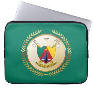 Cameroon Coat of Arms Laptop Sleeve