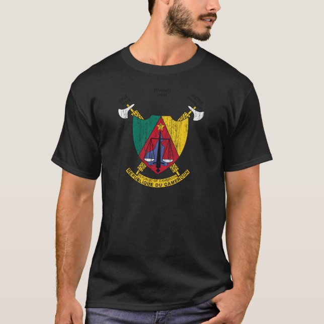 Cameroon Coat Of Arms T-Shirt (Front)