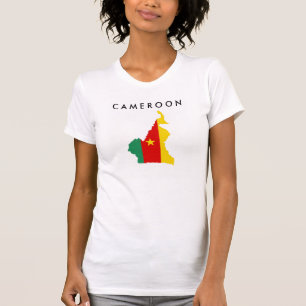 cameroon country flag map shape silhouette symbol T-Shirt