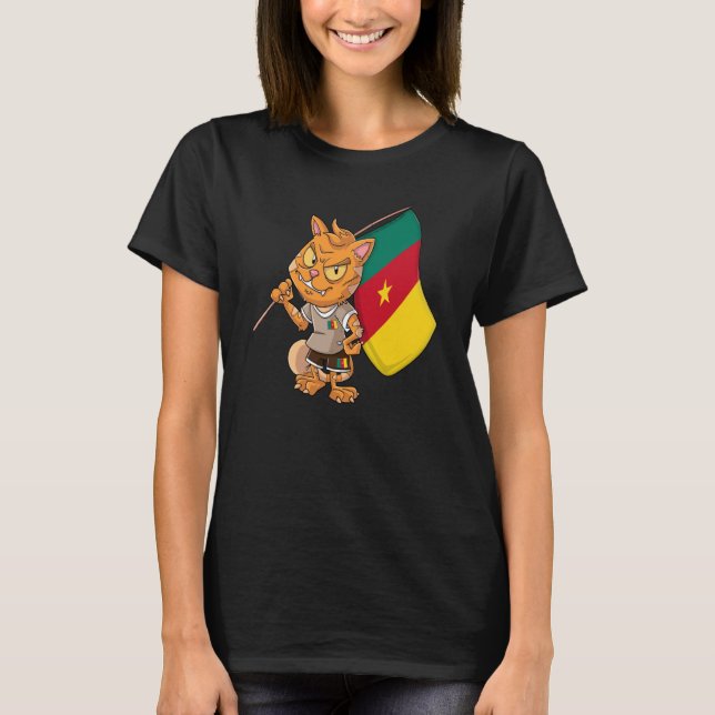 Cameroon fan cat T-Shirt (Front)