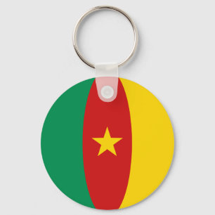 Cameroon Fisheye Flag Keychain