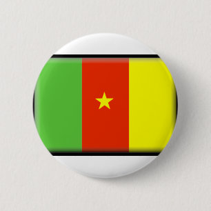 Cameroon Flag 6 Cm Round Badge