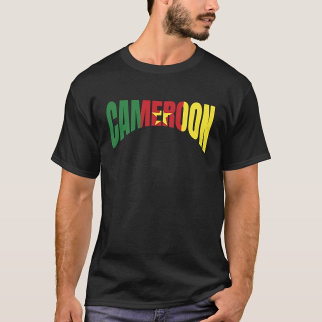Cameroon  flag Africa patriotic hikers backpackers T-Shirt (Front)