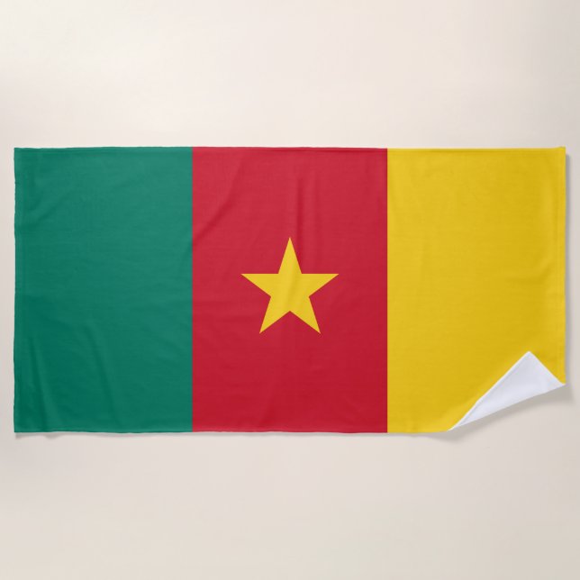 Cameroon flag Beach Towel (Front)