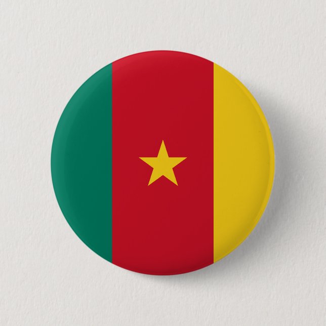 Cameroon Flag Button (Front)