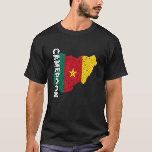Cameroon Flag Cameroonian Pride Map Cameroonian Ro T-Shirt