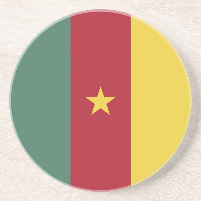 Cameroon flag coaster (Front)