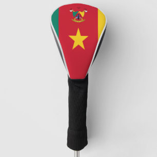 Cameroon flag-coat arms  golf head cover