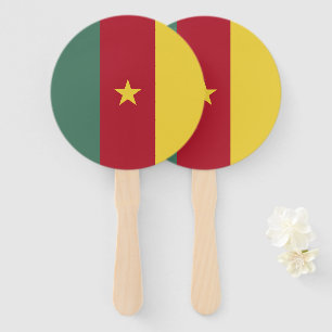 Cameroon flag hand fan