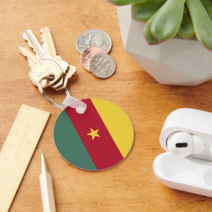 Cameroon flag key ring