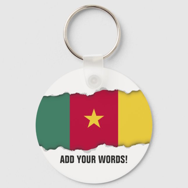 Cameroon Flag Key Ring (Front)