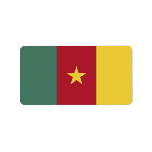 Cameroon flag label