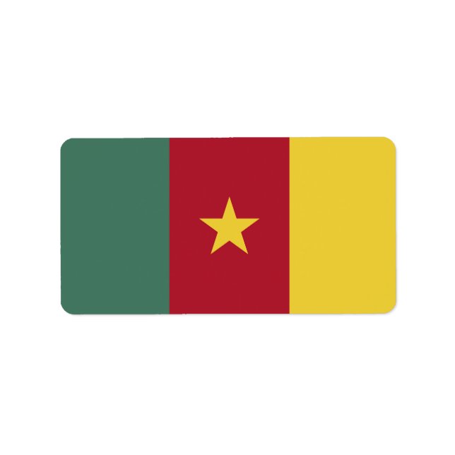 Cameroon flag label (Front)