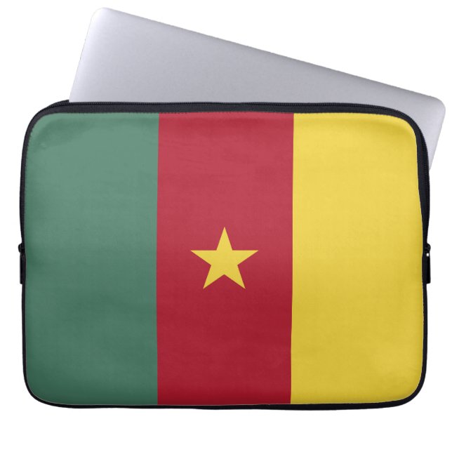 Cameroon flag laptop sleeve (Front)