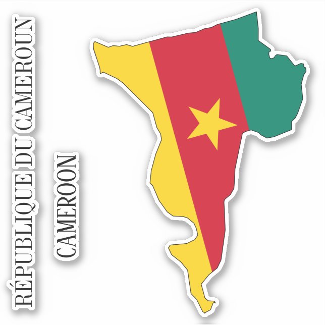 Cameroon Flag Map Patriotic (Front)
