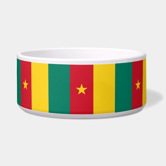 Cameroon Flag Pet Bowl (Front)
