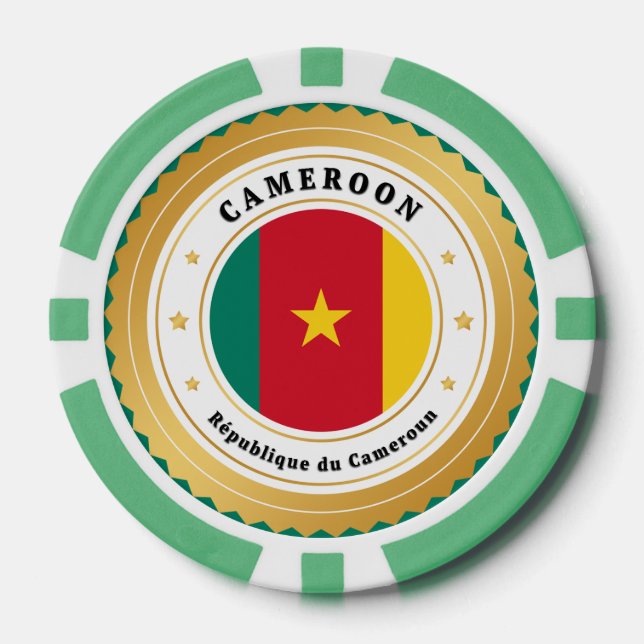 Cameroon Flag Poker Chips (Front)