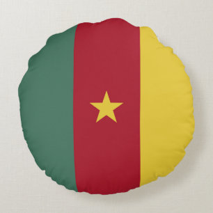 Cameroon flag round cushion