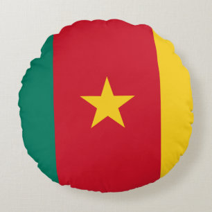 Cameroon Flag Round Cushion