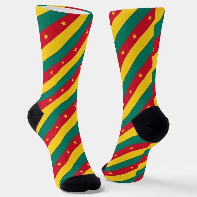 Cameroon Flag Socks (Angled)